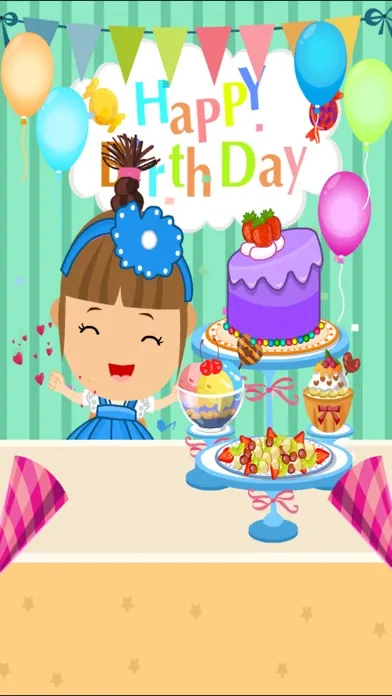 Ảnh chụp màn hình của Happy Birthday - cake,ice cream and presents