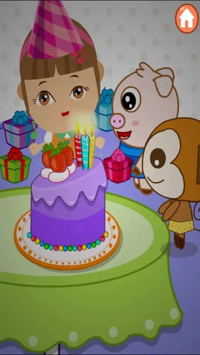 Ảnh chụp màn hình của Happy Birthday - cake,ice cream and presents