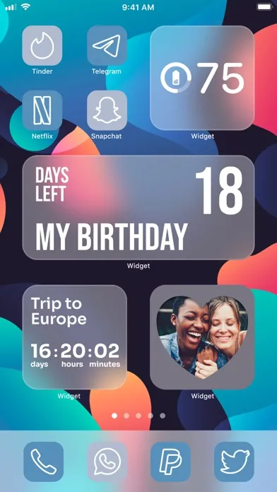 Zrzuty ekranu Widget | Countdown to birthday