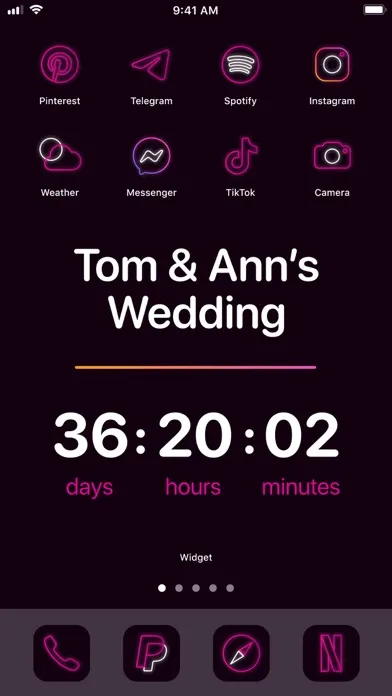 Zrzuty ekranu Widget | Countdown to birthday