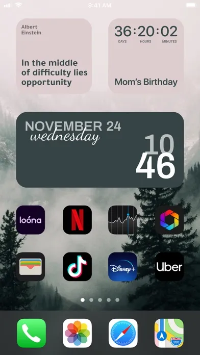 Zrzuty ekranu Widget | Countdown to birthday