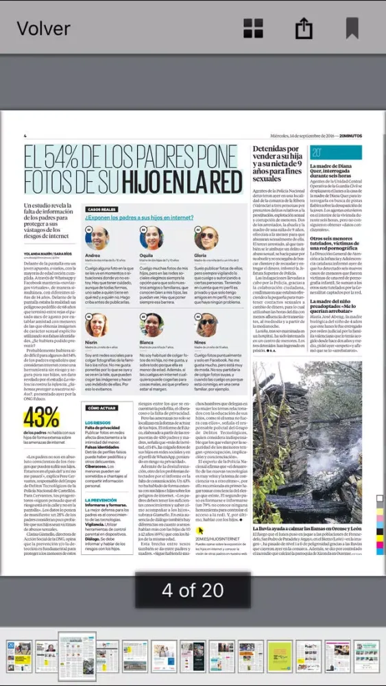 Capturas de tela do 20minutos Ed. Impresa Barcelona