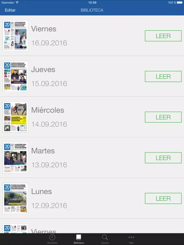 20minutos Ed. Impresa Granada iPad 应用截图