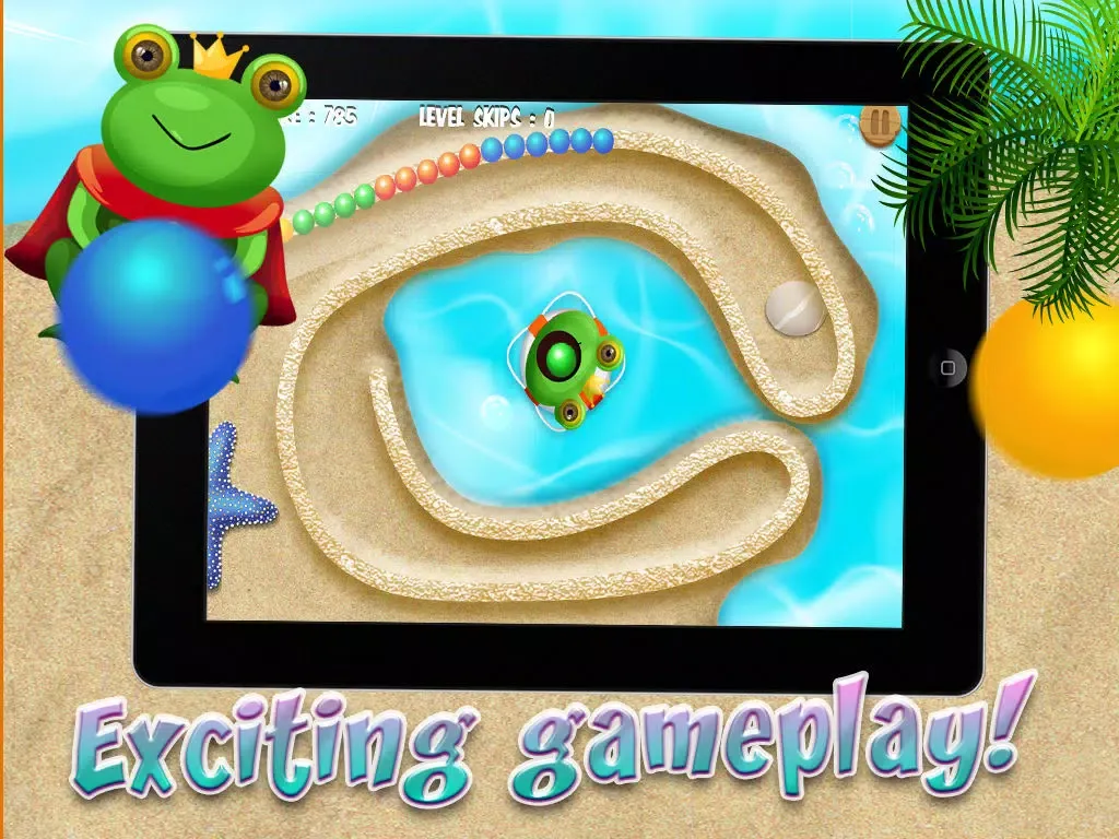 A Beach of Happy Frog & Friends Goes Boom FREE iPad  Screenshots