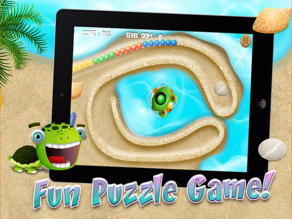 A Beach of Happy Frog & Friends Goes Boom FREE iPad  Screenshots
