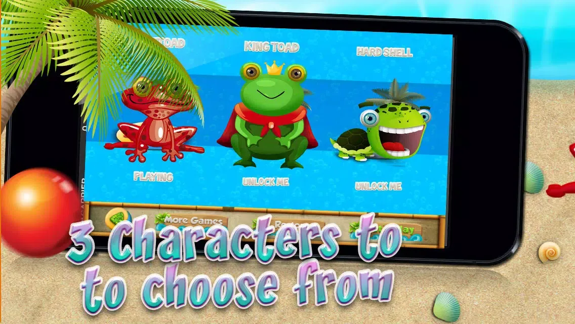 A Beach of Happy Frog & Friends Goes Boom FREE Screenshots