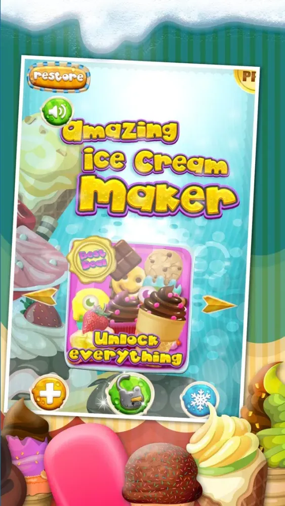 A Amazing Ice Cream Maker Game - Create Cones, Sundaes & Sweet Icy Sandwiches Shop Ekran Görüntüleri