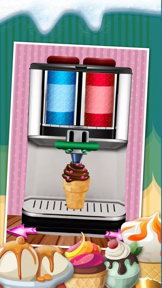 A Amazing Ice Cream Maker Game - Create Cones, Sundaes & Sweet Icy Sandwiches Shop Ekran Görüntüleri