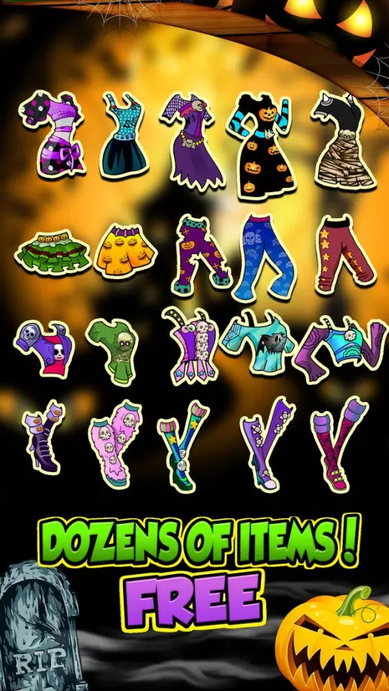 Capturas de tela do A Monster Chickz Spooky Dress-Up Make-Over - Free Salon Games for Girls