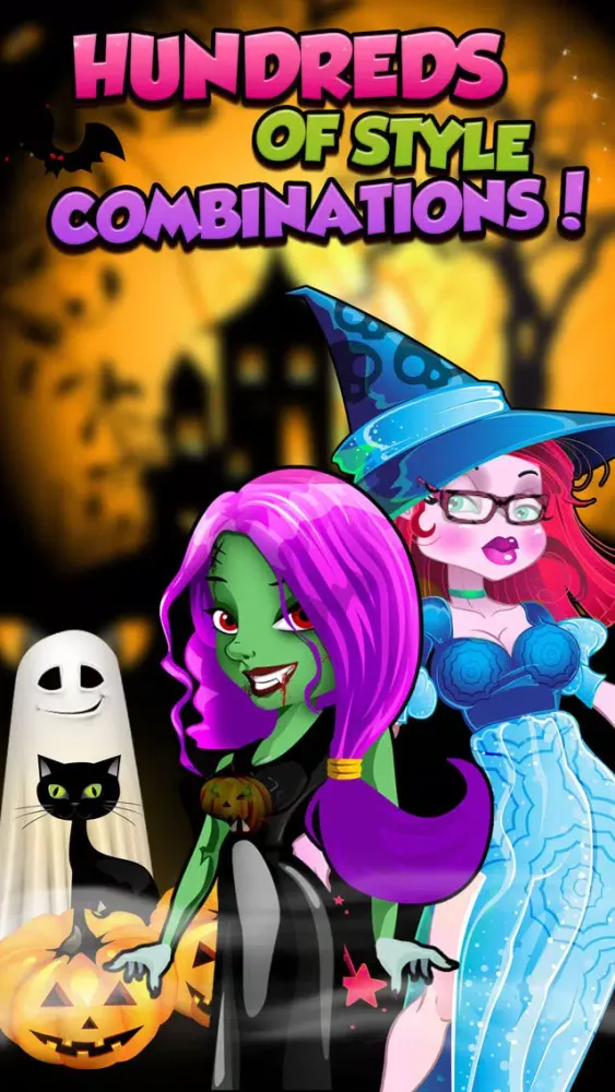 Capturas de tela do A Monster Chickz Spooky Dress-Up Make-Over - Free Salon Games for Girls