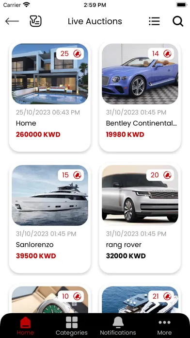 Capturas de pantalla de Gulf Auctions / مزادات الخليج