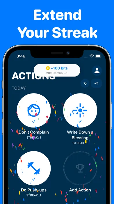 Capturas de pantalla de achvmnts | habits and goals