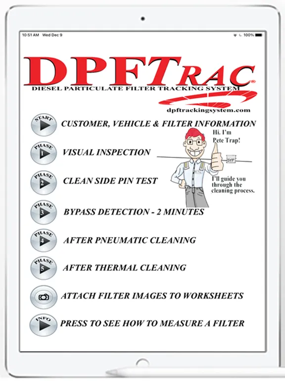 DPFTrac DPF Tracking System iPad  스크린샷