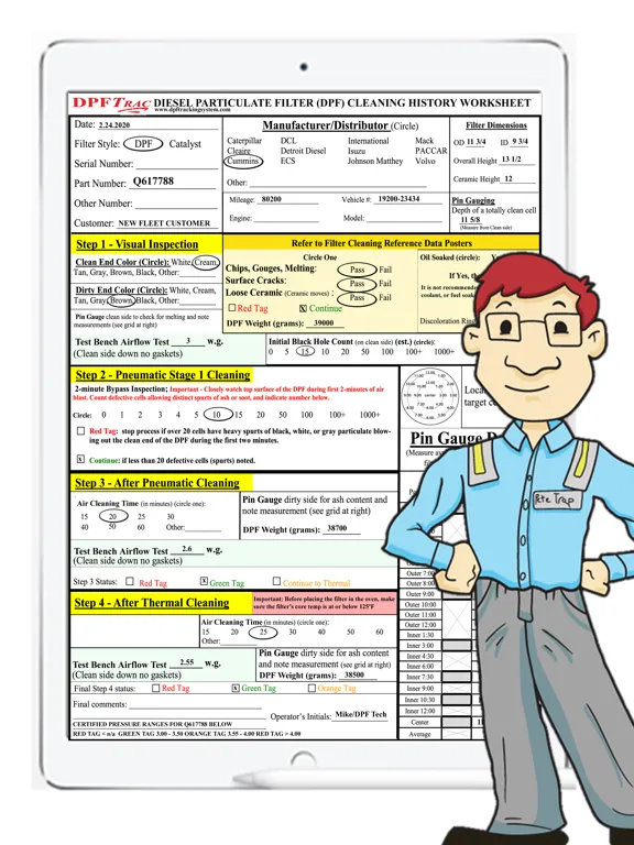 DPFTrac DPF Tracking System iPad  스크린샷