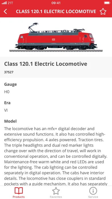 ภาพหน้าจอของ Märklin Product Catalog