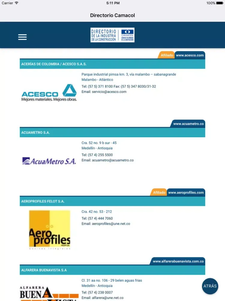 Captures d'écran de Directorio Construcción iPad 