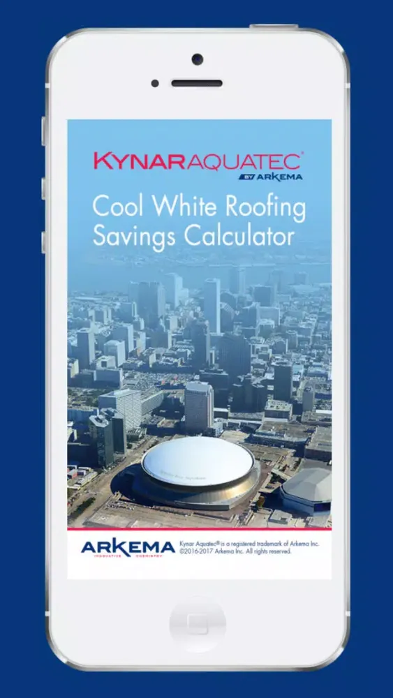 Kynar Aquatec® Cool White Roof Savings Calculators Screenshots