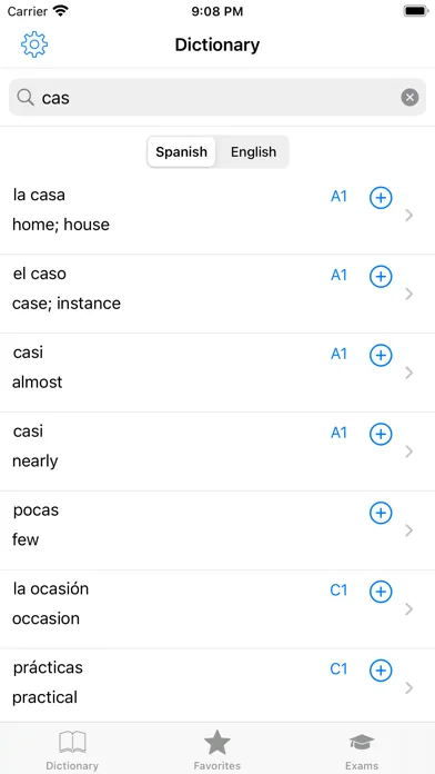 Spanish Pro: dictionary tutor スクリーンショット