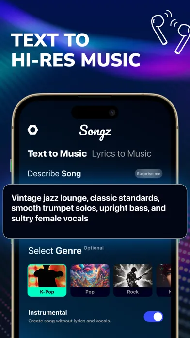 AI Song Generator - Songz 스크린샷