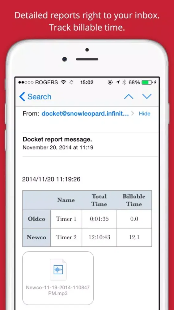 Скриншоты Docket Time Tracking