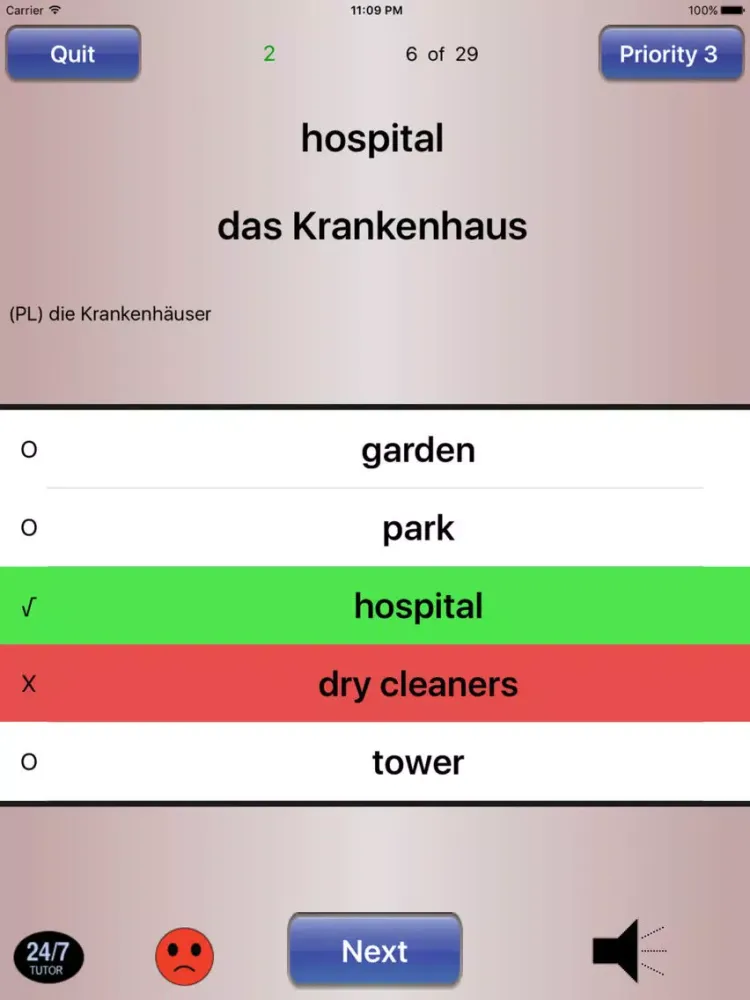 Capturas de pantalla de German Vocabulary 24/7 Language Learning iPad 