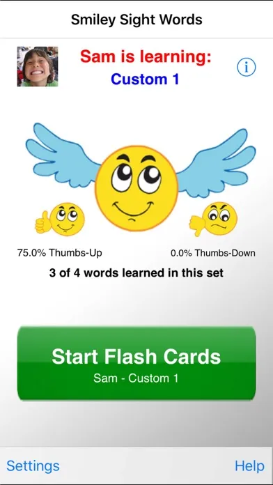 ภาพหน้าจอของ Smiley Sight Words