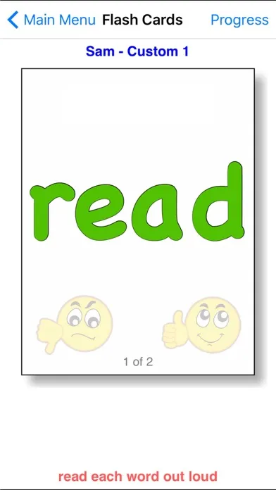 ภาพหน้าจอของ Smiley Sight Words