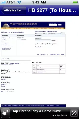 WV Bills - WV Legislature Live Updates 스크린샷