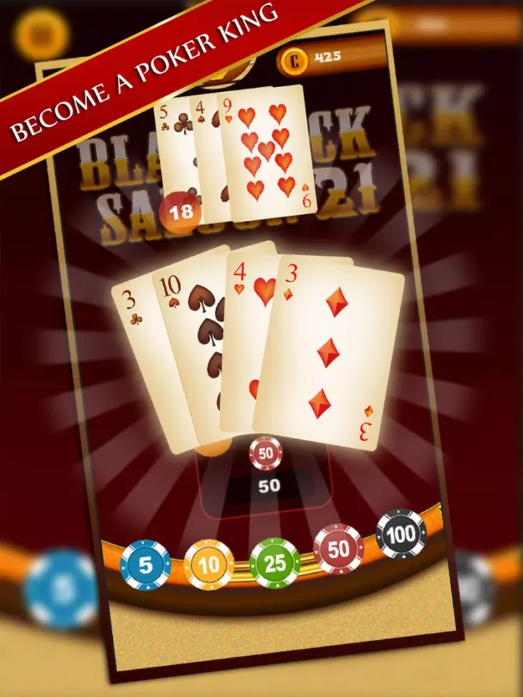 Captures d'écran de Blackjack Saloon 21 iPad 