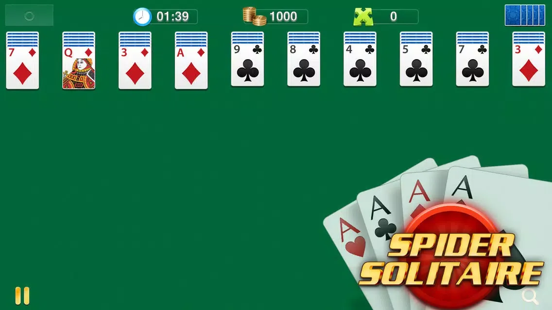 Zrzuty ekranu Spider Solitaire Classics