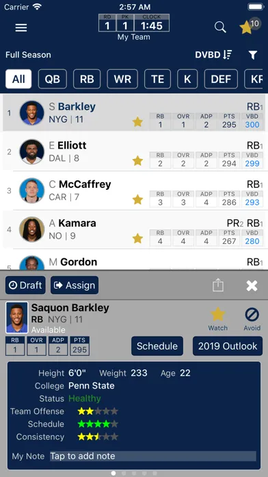 Fantasy Football Cheatsheet স্ক্রিনশট