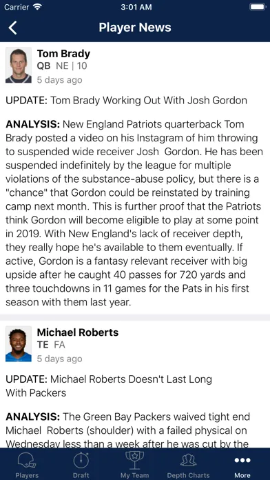 Fantasy Football Cheatsheet স্ক্রিনশট