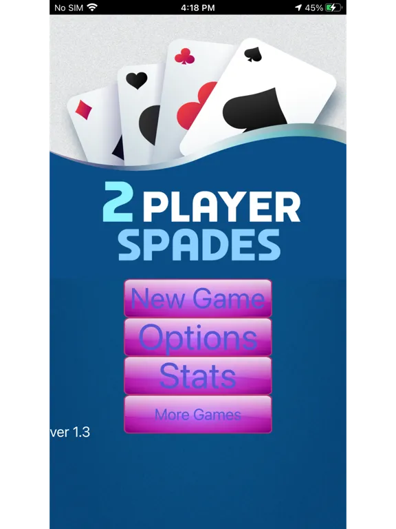 2 Player Spades iPad  स्क्रीनशॉट