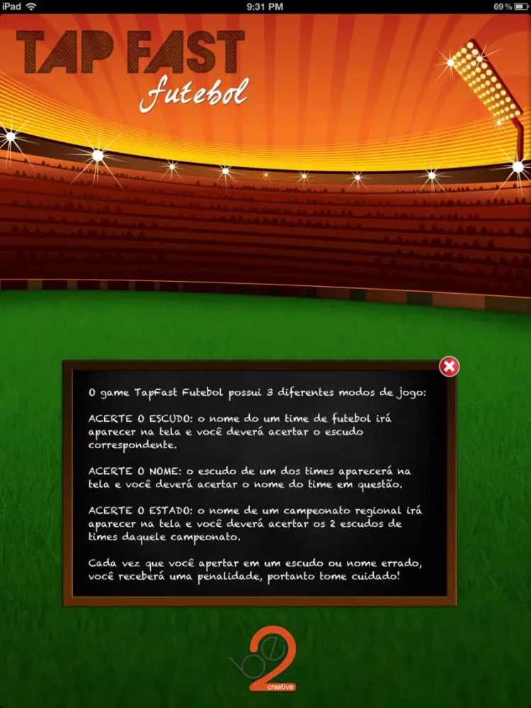 Tap Fast Futebol HD iPad 應用截圖