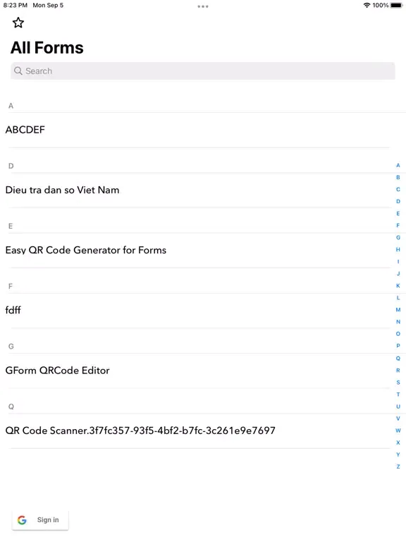 تصاویر QRCode For Google Forms iPad 