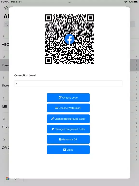 تصاویر QRCode For Google Forms iPad 