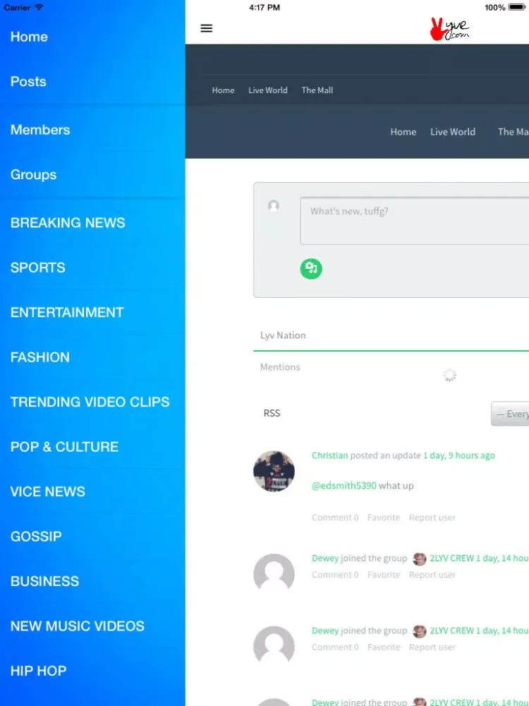 ภาพหน้าจอของ 2LYV iPad