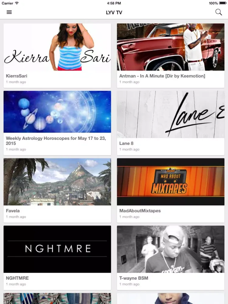 ภาพหน้าจอของ 2LYV iPad