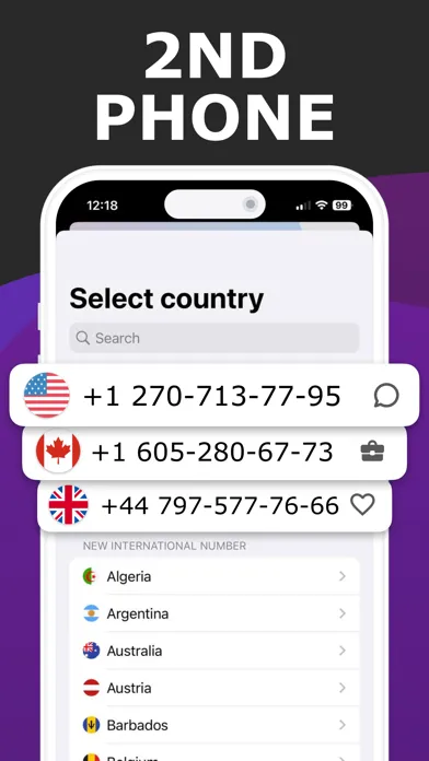 Capturas de tela do 2Phon: Phone Call + Texting