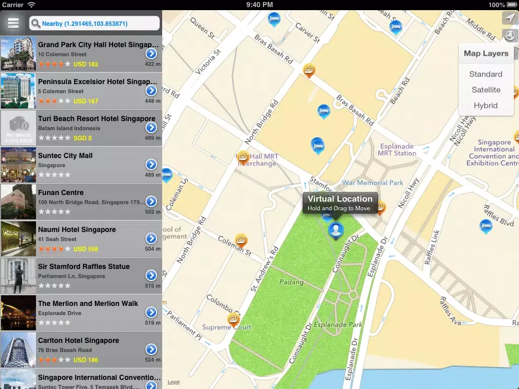 MyTravel Singapore iPad 應用截圖