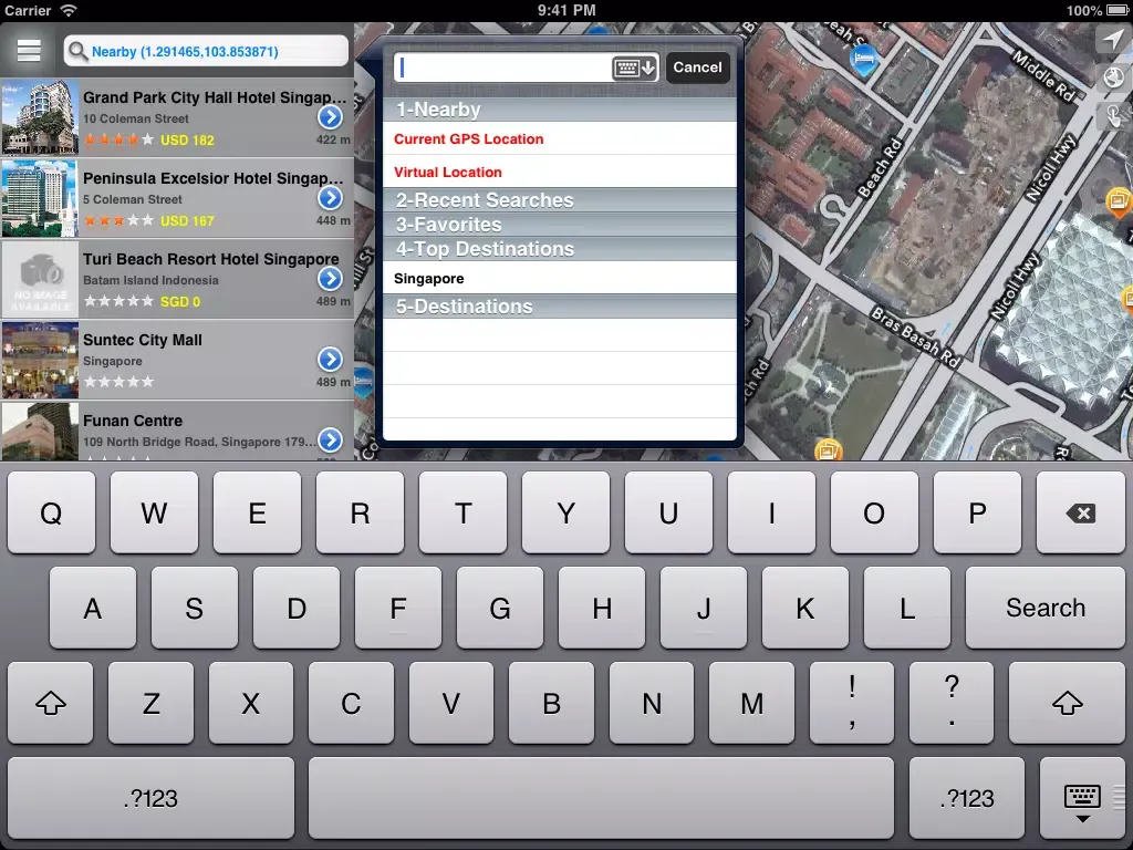 MyTravel Singapore iPad 應用截圖