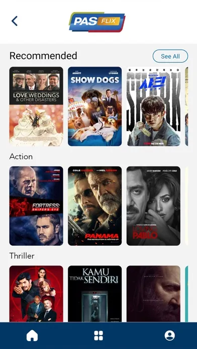 Captures d'écran de PASFLIX