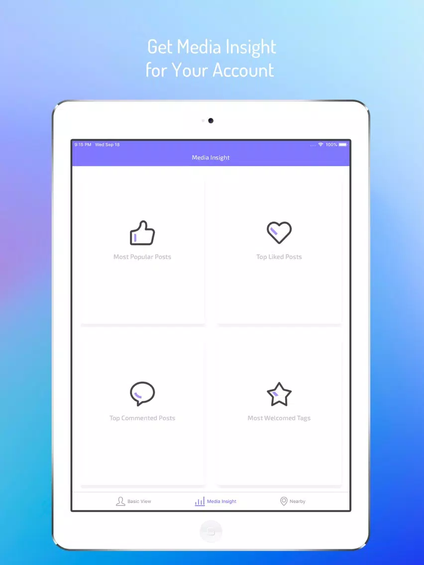 Tangkapan layar Best Analyzer for Instagram iPad 