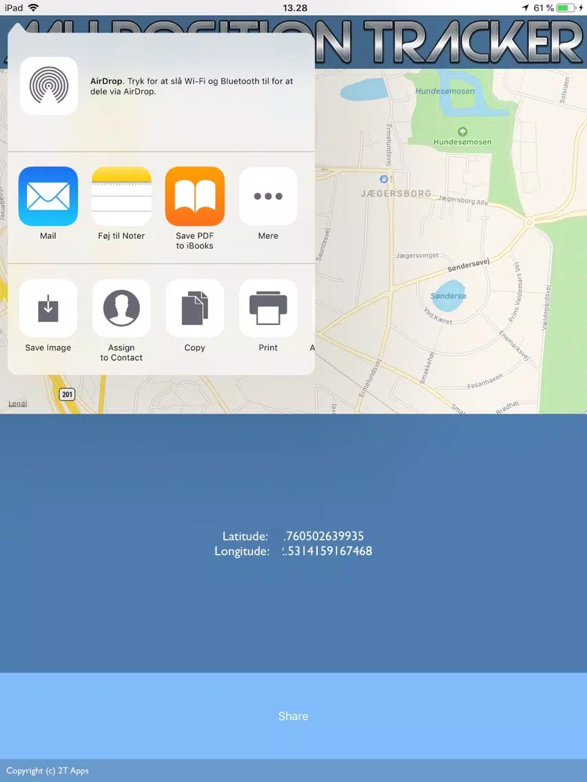 ภาพหน้าจอของ My Position Tracker iPad 