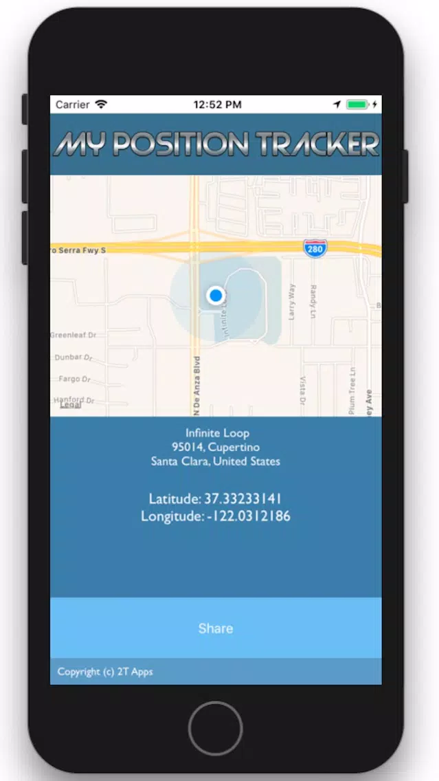 ภาพหน้าจอของ My Position Tracker