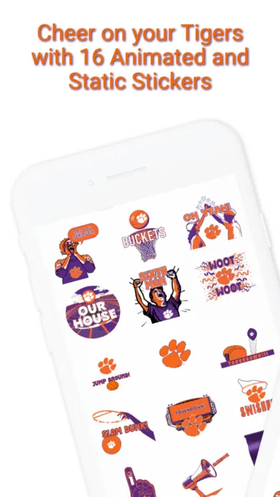 Clemson Animated Stickers 2024 Screenshots
