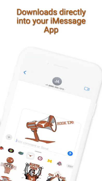 ภาพหน้าจอของ Longhorns Sticker Pack 2024