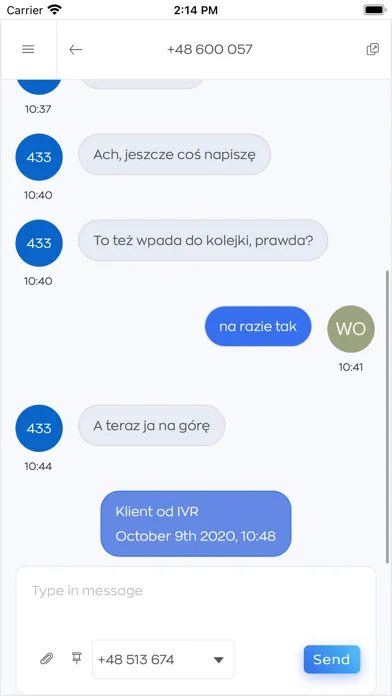 2way Message Screenshots
