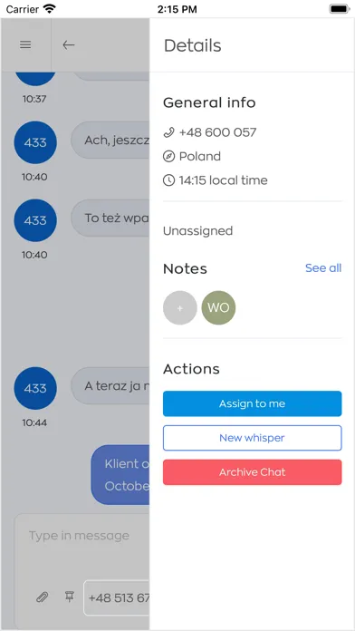 2way Message Screenshots