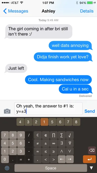 ภาพหน้าจอของ Calculator Keyboard - Easy to Use Math Symbols